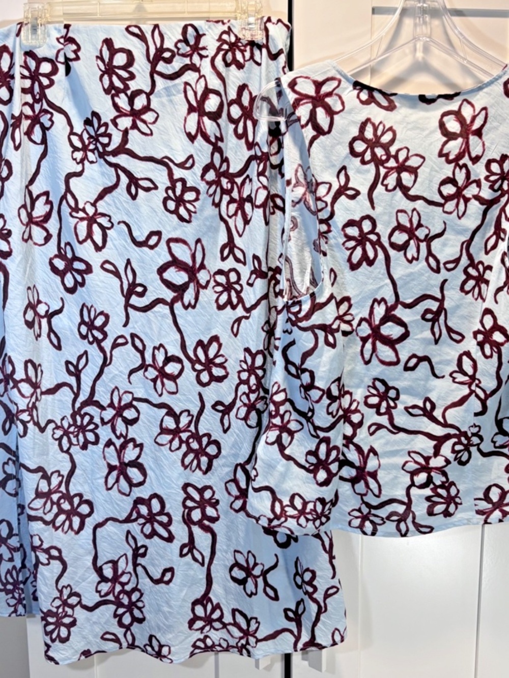 Madewell Set 2-piece Top Bottom Sizes 10-12 Sleeveless Button + Skirt Side Slit - Picture 2 of 8